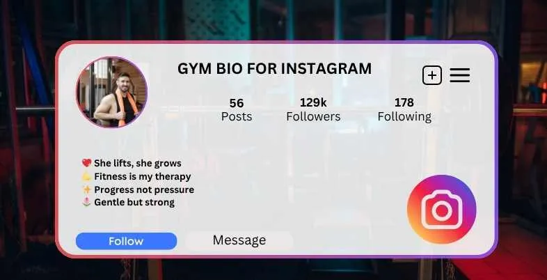 Gym Bio for Instagram