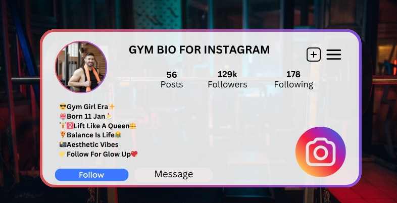 Gym Bio for Instagram