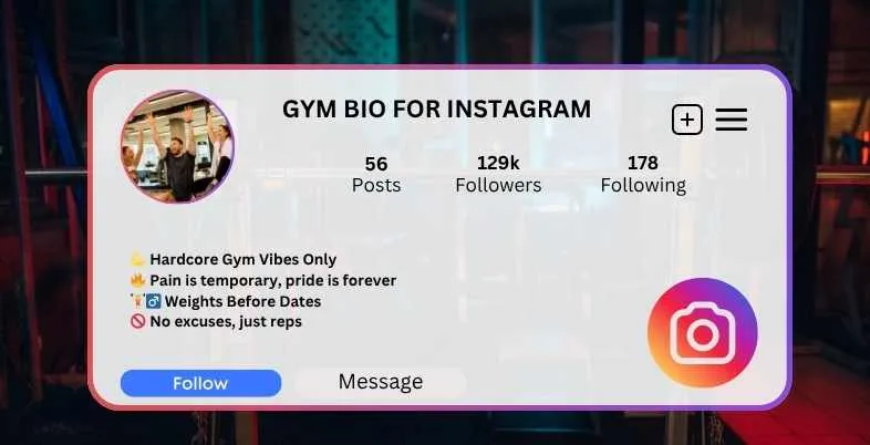 Gym Bio for Instagram