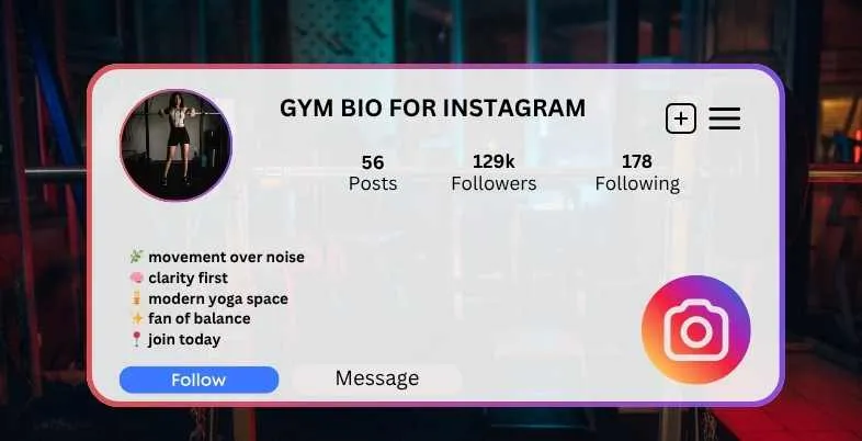 Gym Bio for Instagram