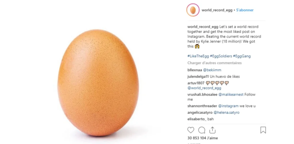 Most Liked Instagram Posts - @world_record_egg — The Iconic Egg
