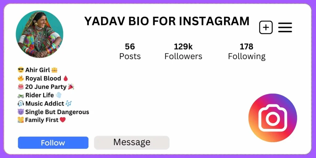 Best Yadav Bio for Instagram - Ahir Yadav Bio