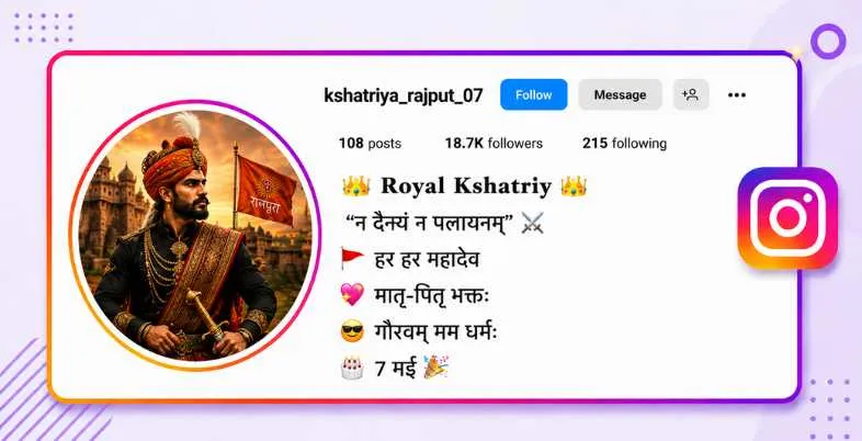 Rajput Bio for Instagram