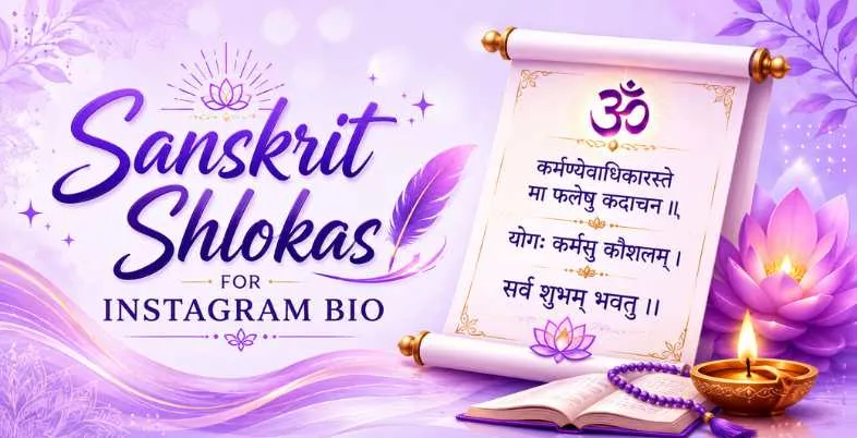 Sanskrit Shlok for Instagram Bio
