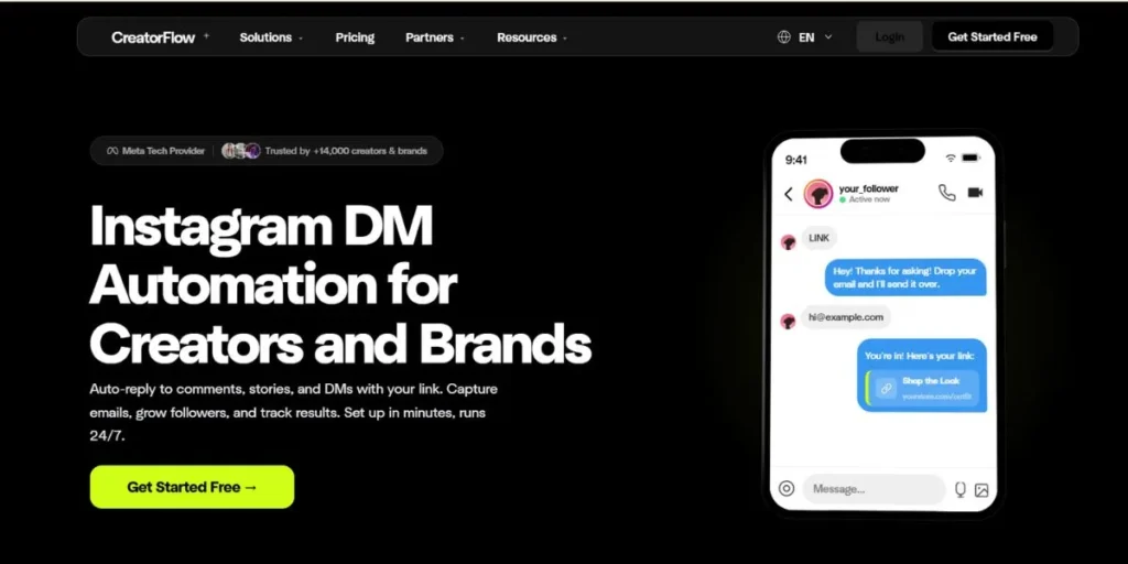 CreatorFlow - Instagram DM Automation Tools