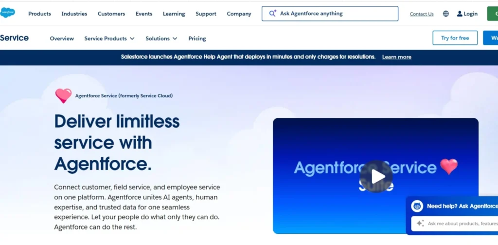 Help Desk Software - Salesforce Service Cloud