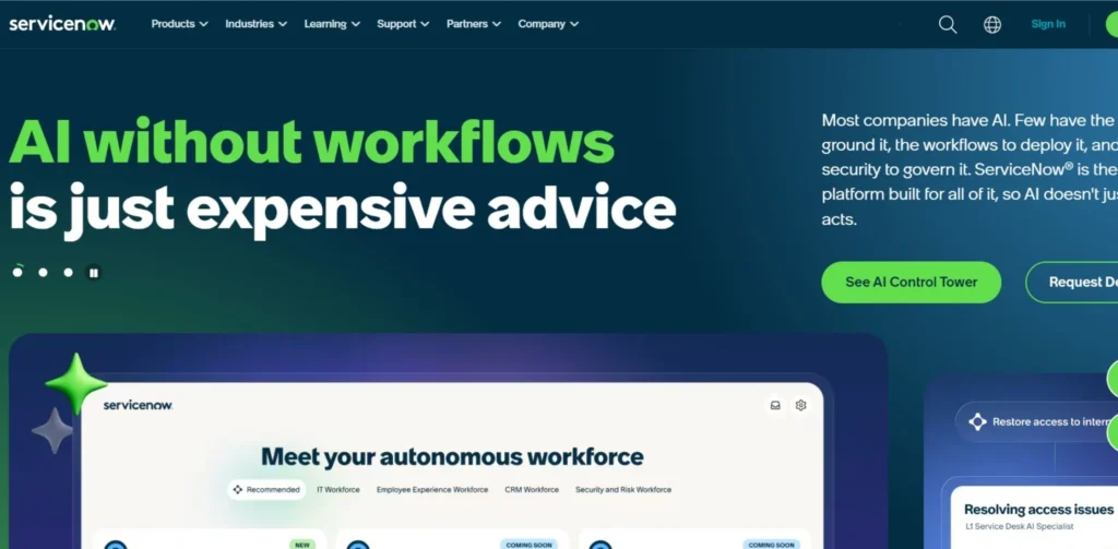Help Desk Software - ServiceNow