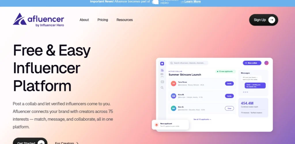 Influencer Outreach Tools - Afluencer