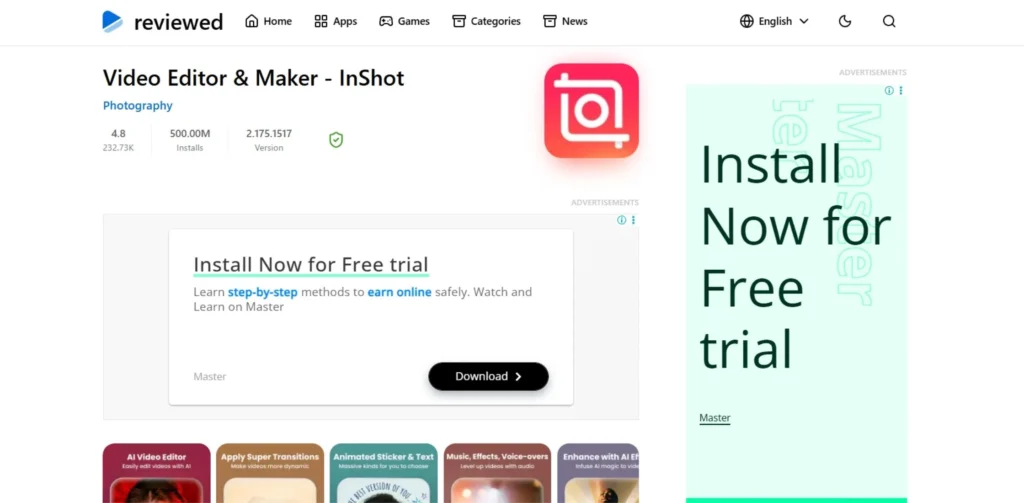 Instagram Reel Maker Apps - InShot