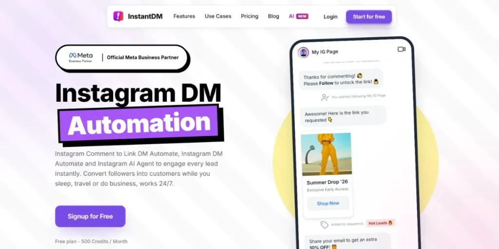 InstantDM- Instagram DM Automation Tools