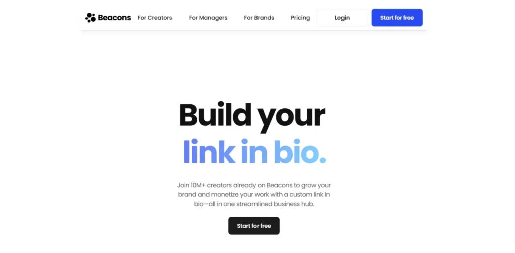 Link in Bio Tools - Beacons