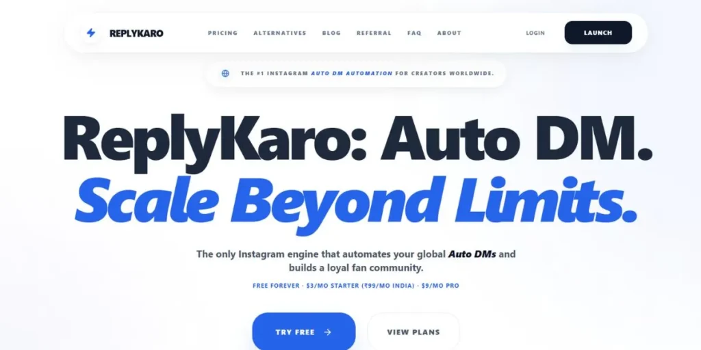 ReplyKaro - Instagram DM Automation Tools
